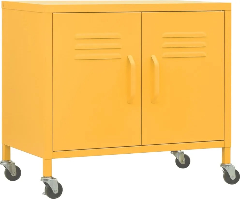 vidaXL Dulap de depozitare, galben muștar, 60x35x56 cm, oțel