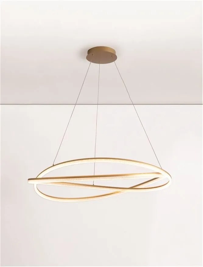 Lustra LED CCT moderna cu telecomanda OPEHLIA auriu