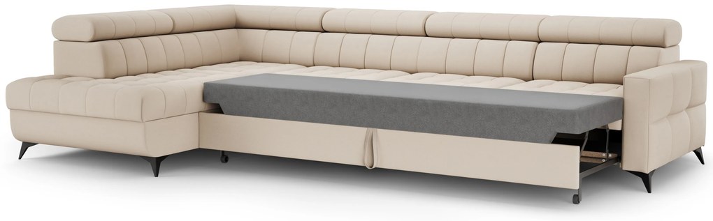 Colțar extensibil Nardo Maxi stânga - bej pluș Pretty 03