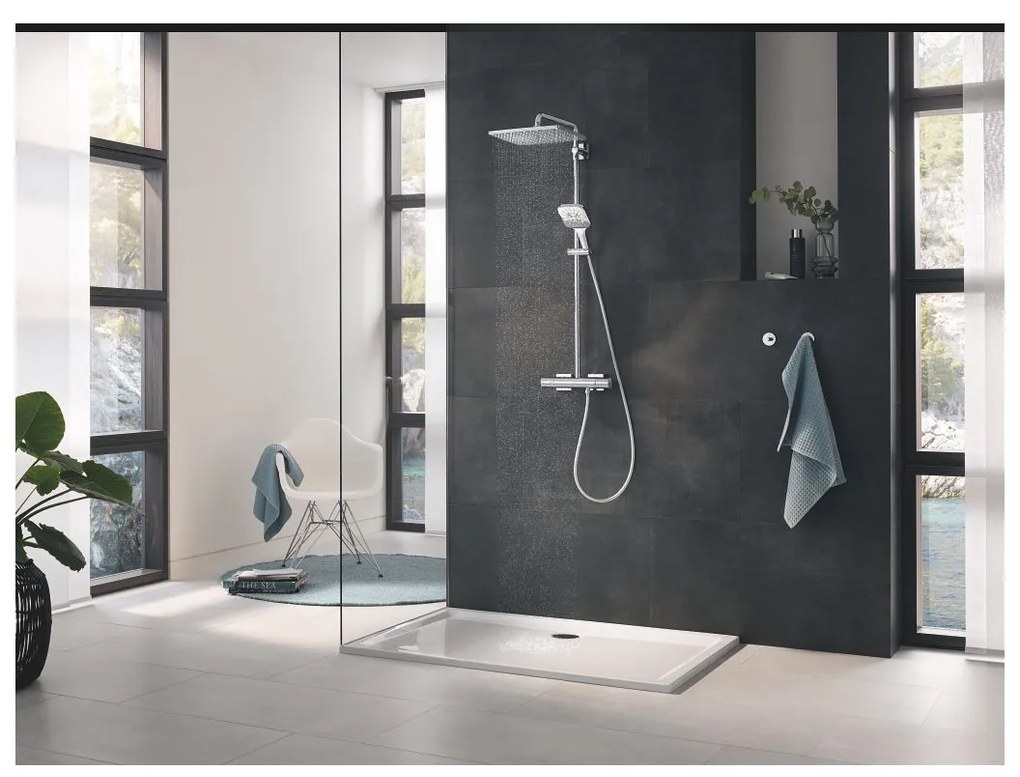 Grohe Rainshower set de dus perete cu termostat da StarLight Chrome 26647000