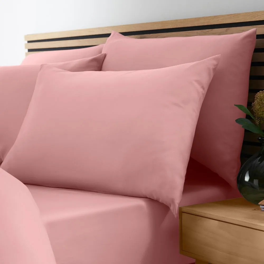 Cearceaf roz cu elastic 185x200 cm So Soft Non-Iron – Catherine Lansfield