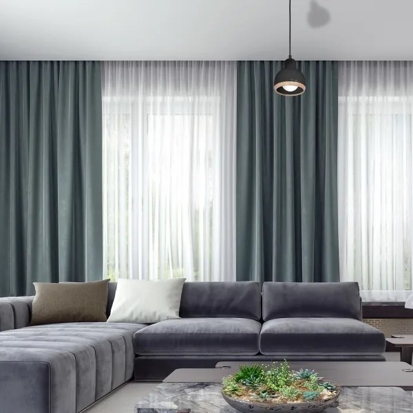 Lustră pe cablu OVAL 1xE27/60W/230V neagră