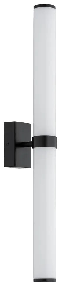 Aplica baie LED, Protectie IP44 otel negru, sticla BATUMI 8927