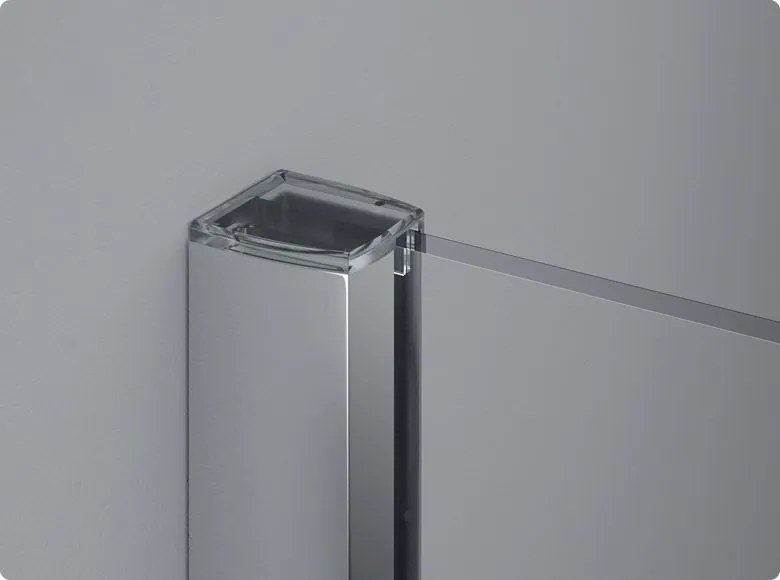 Paravan dus sticla walk-in 140x200 cm cu cadru metalic crom RONAL PUR 1400x2000 mm