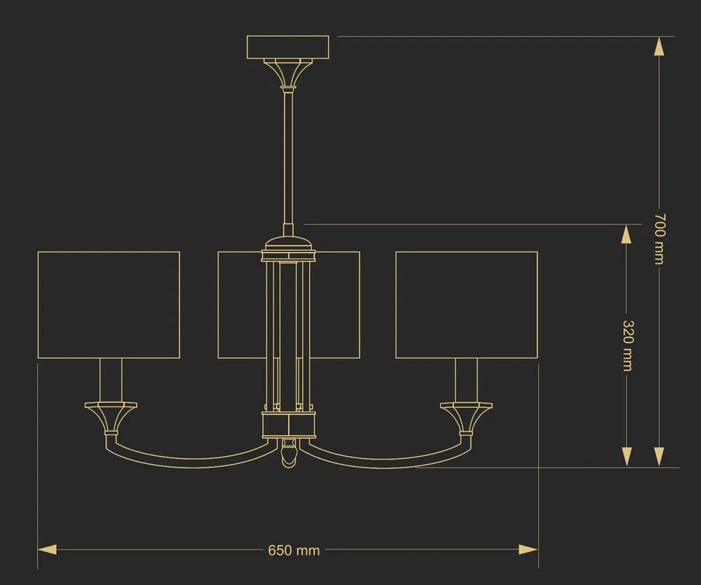 Candelabru 3 brate design clasic realizat manual Decor