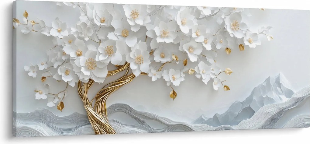 Tablou – Arborele vieții 3D elegant (120x50 cm)