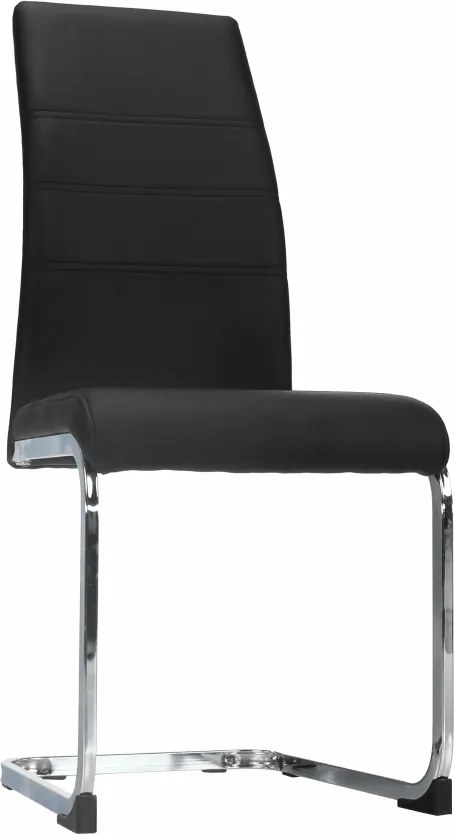 Scaun dining, negru / crom, VATENA