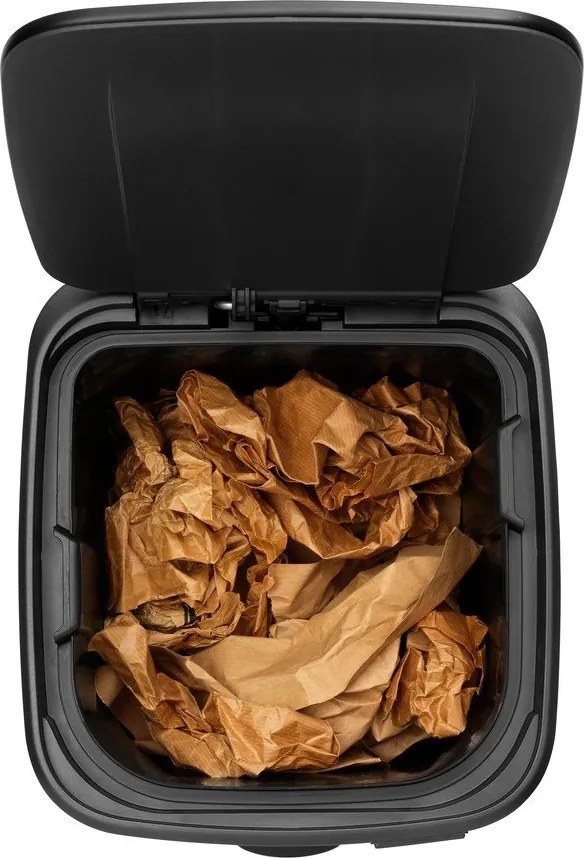 Coș de gunoi negru mat cu pedală din oțel 30 l Bo – Brabantia