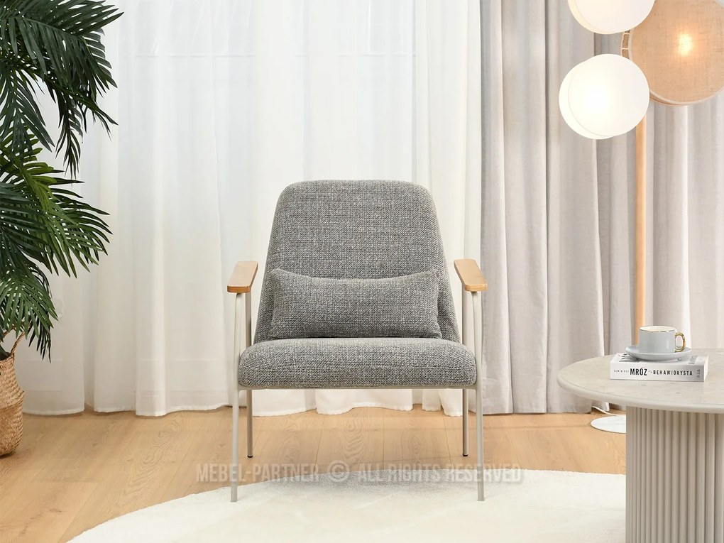 Fotoliu Elba (gri bej + stejar). 1110001