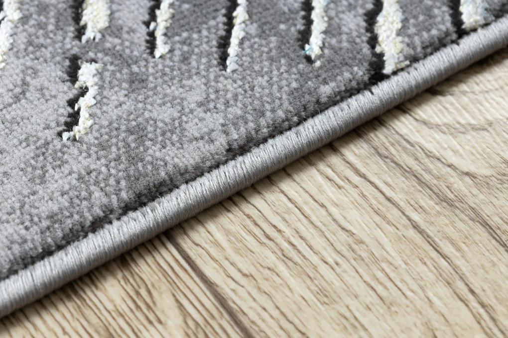 Covor DE LUXE modern 2087 Herringbone vintage - structural aur / gri
