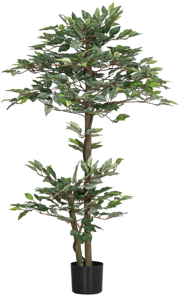 Outsunny Arbre Artificiel Plante Artificiel ficus Inaltime 1,5 m Trunchi Ramuri Liane Imitation Moss Feuilles Grand realism Ghiveci Inclus | Aosom Romania