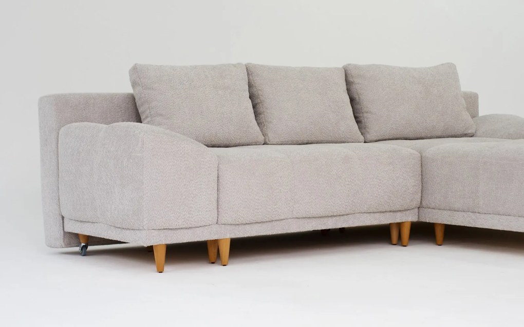Coltar lemn masiv Odo Extensibil, 273 × 176 × 75 cm - Stânga