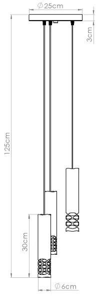 Lustră pe cablu Sollux SL.1694 LIRO 3xGU10/10W/230V alb