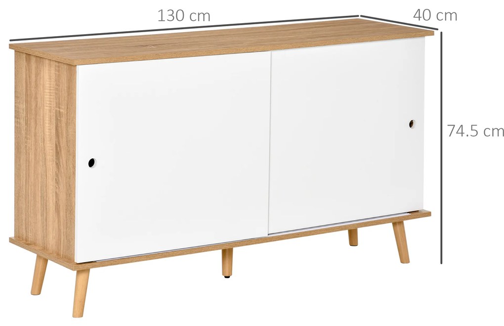 HOMCOM mobilier bucatarie modern, 130x40x74.5cm, alb | Aosom Romania