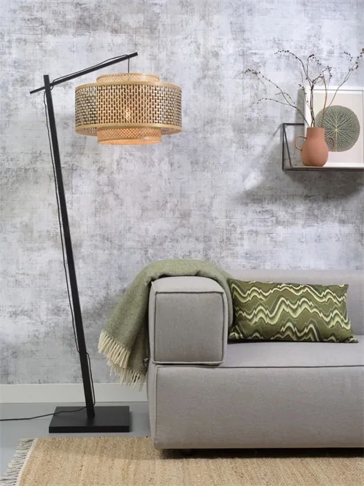 Lampadar eco din bambus Bhutan L negru, 50cm