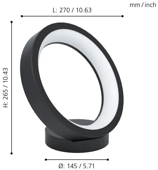 Lampă LED RGB dimabilă de masă Eglo 99029 MARGHERA-C LED/16W/230V