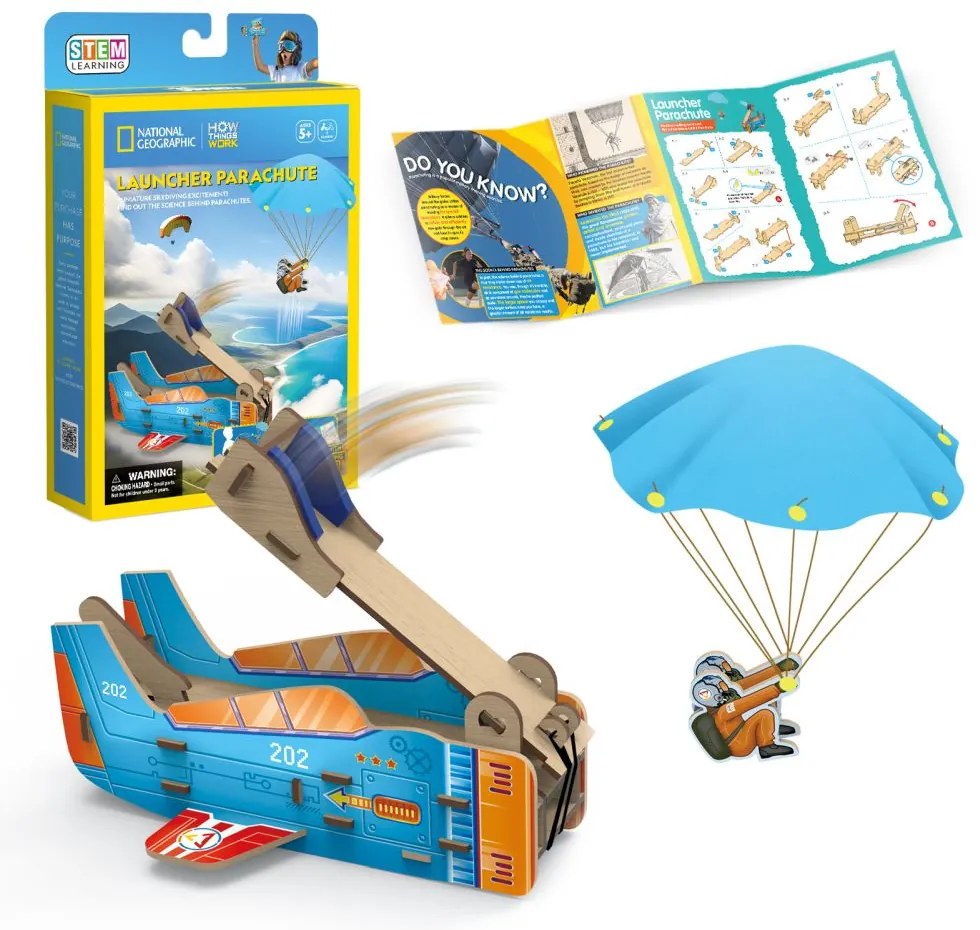 CUBIC FUN - PUZZLE 3D LANSATOR DE PARASUTE 48 PIESE - CUBIC FUN (CUDS1120h)