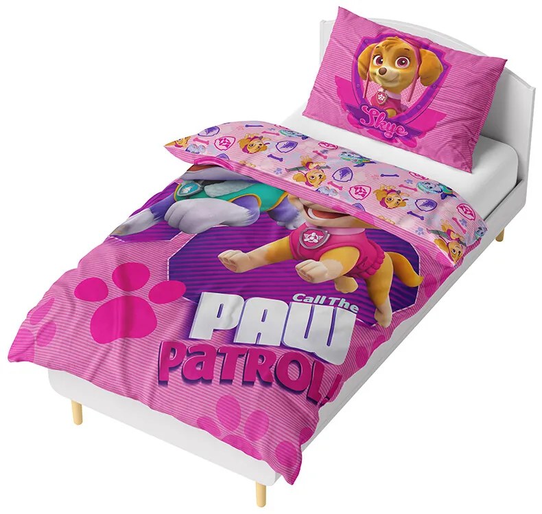Carbotex Lenjerie de pat din microfibră Paw PatrolSalvatoarele curajoase, 140 x 200 cm, 70 x 90 cm