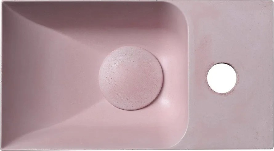Chiuvetă mică pentru WC roz din beton 31x17 cm Piccolino – Sapho