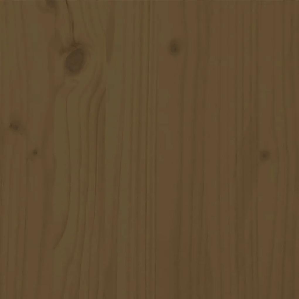 Cadru de pat King Size 5FT, maro, 150x200 cm, lemn masiv de pin maro miere, 150 x 200 cm