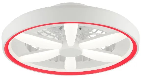 Ventilator LED RGBW de tavan cu lumină Brilliant GAIANO LED/48W/230V alb + telecomandă