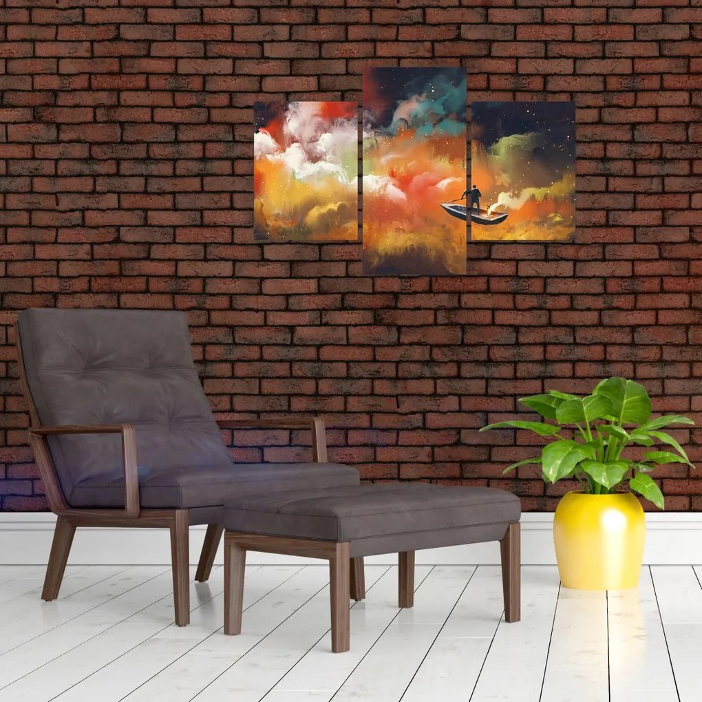 Tablou - Om navigând prin spațiu (90x60 cm)