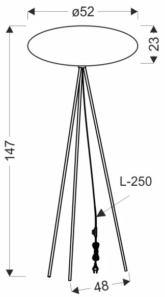 Lampadar CAFEE 1xE27/40W/230V alb/negru
