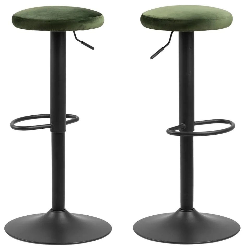 Scaun tip bar cu tapițerie verde Actona Finch