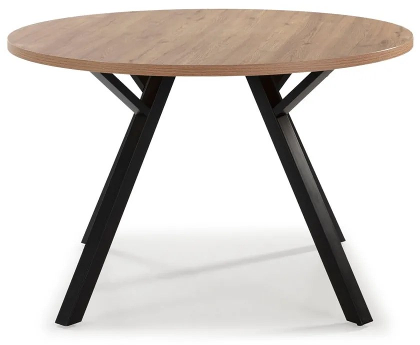 Masă rotundă de sufragerie cu aspect de stejar ø 120 cm Beni - Marckeric