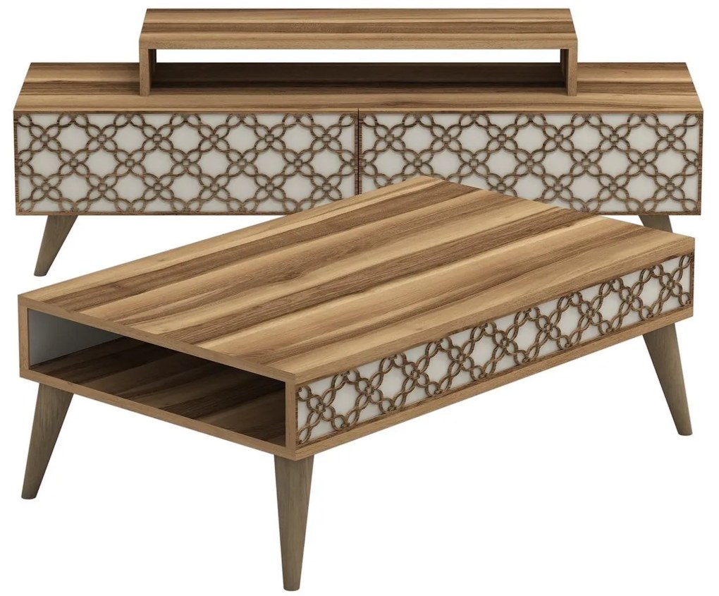 Set mobilier living Clementine (nuc + crem). 1089310