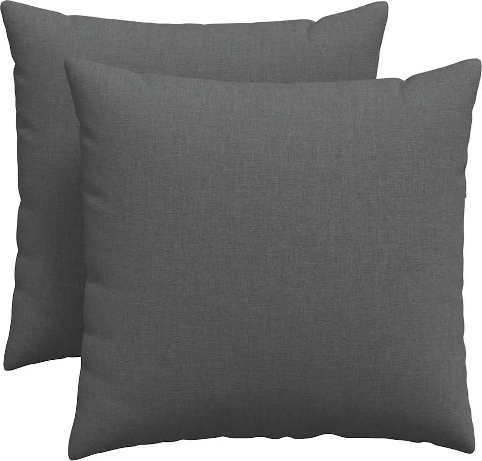 vidaXL Perne pentru canapea 2 pcs Gri închis 50 x 50 cm țesătură
