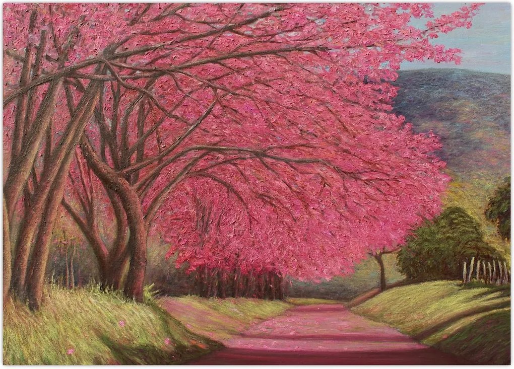 Tablou cu copaci înfloriți (70x50 cm)