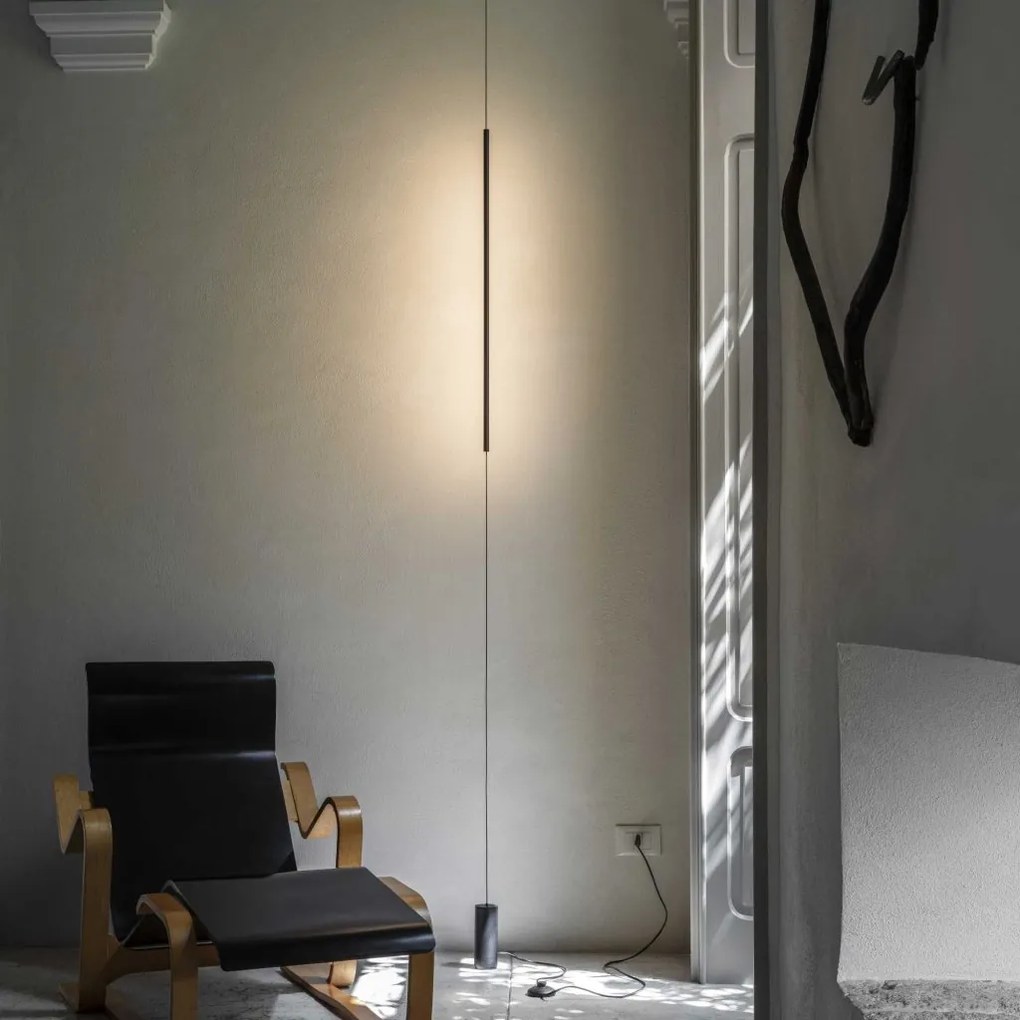 Lampa LED suspendata tip lampadar minimalist Filo pt alb