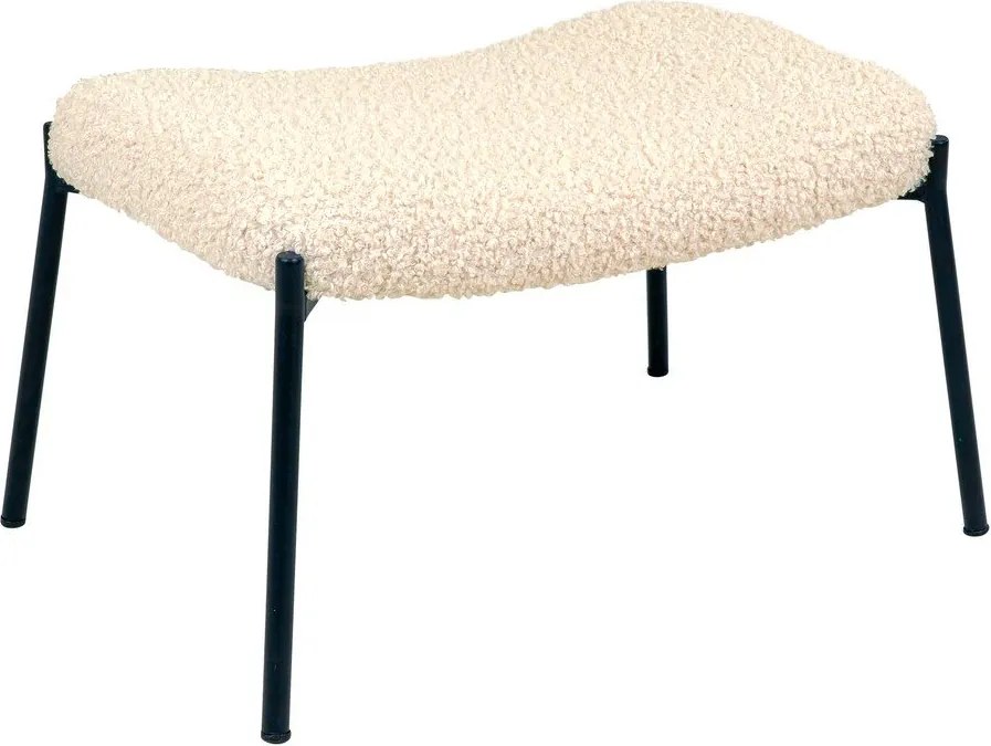 Taburet crem cu tapițerie din blană artificială Glasgow – House Nordic