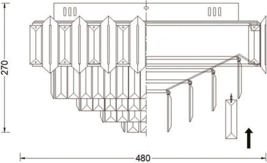 Brilagi - Plafonieră SPECTRA 5xE14/40W/230V diam. 48 cm aurie