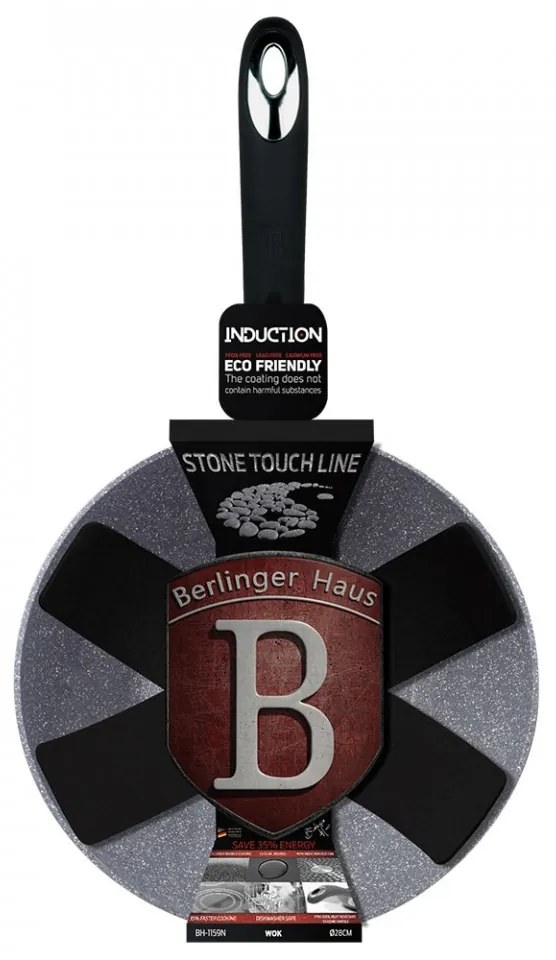 Wok 28 cm Gray Stone Touch Line Berlinger Haus BH 1159N