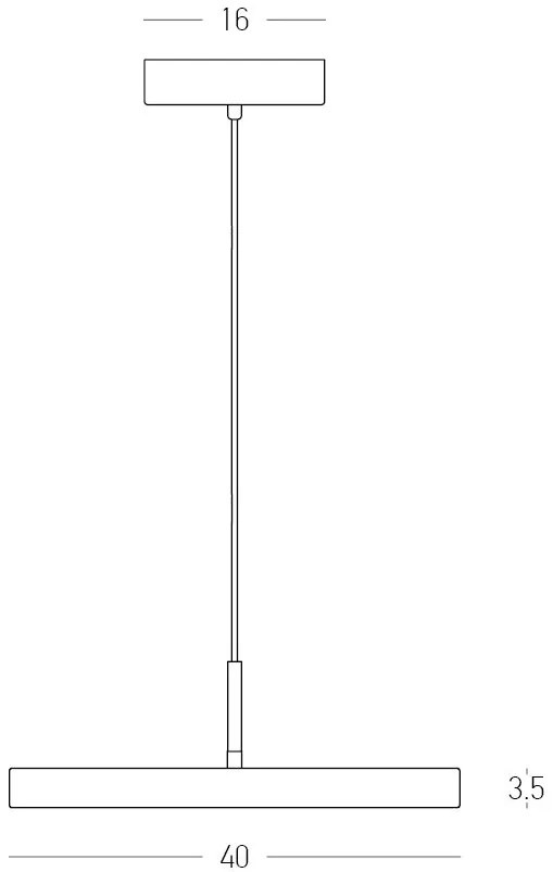 Pendul LED Diametru 40cm, Alb, 18W ZB-25146