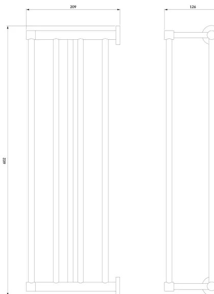 Suport de perete pentru prosoape cu raft OMNIRES MP60920CR MODERN PROJECT crom lucios