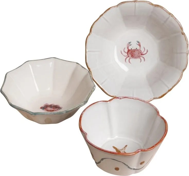 Set 3 boluri din ceramică, "Marine"