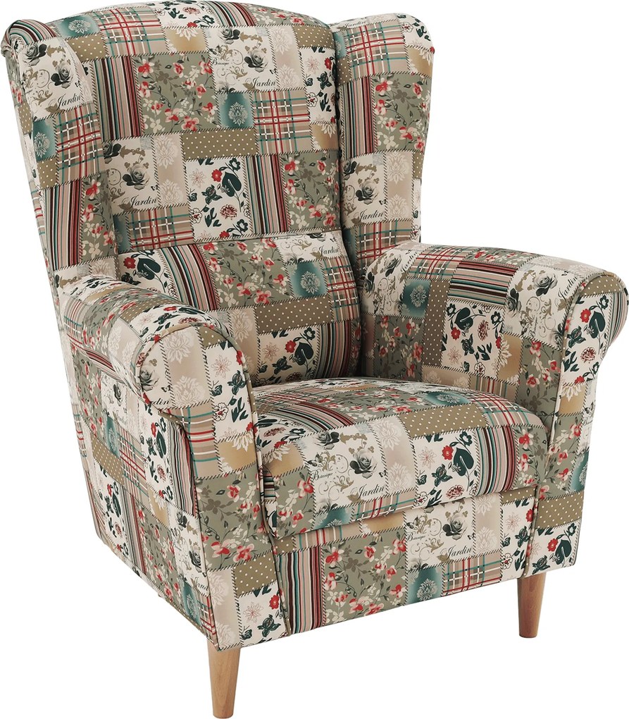 Fotoliu, material textil în stilul patchwork viorica 1, CHARLOT