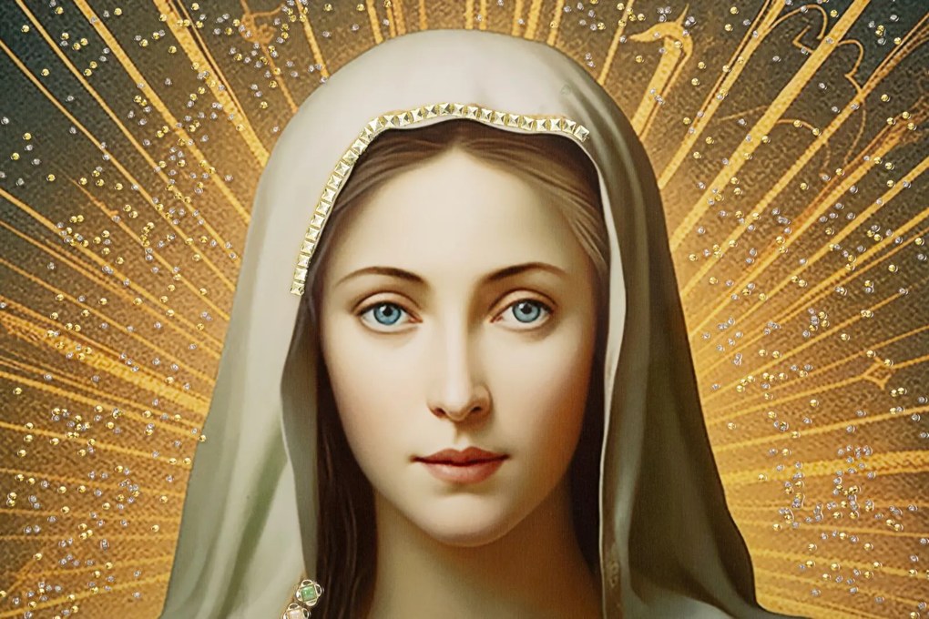 Mauro Ferretti Pictură pe pânză lăcuită Madonna -b- cu ramă cm 72x4x100 | Aosom Romania