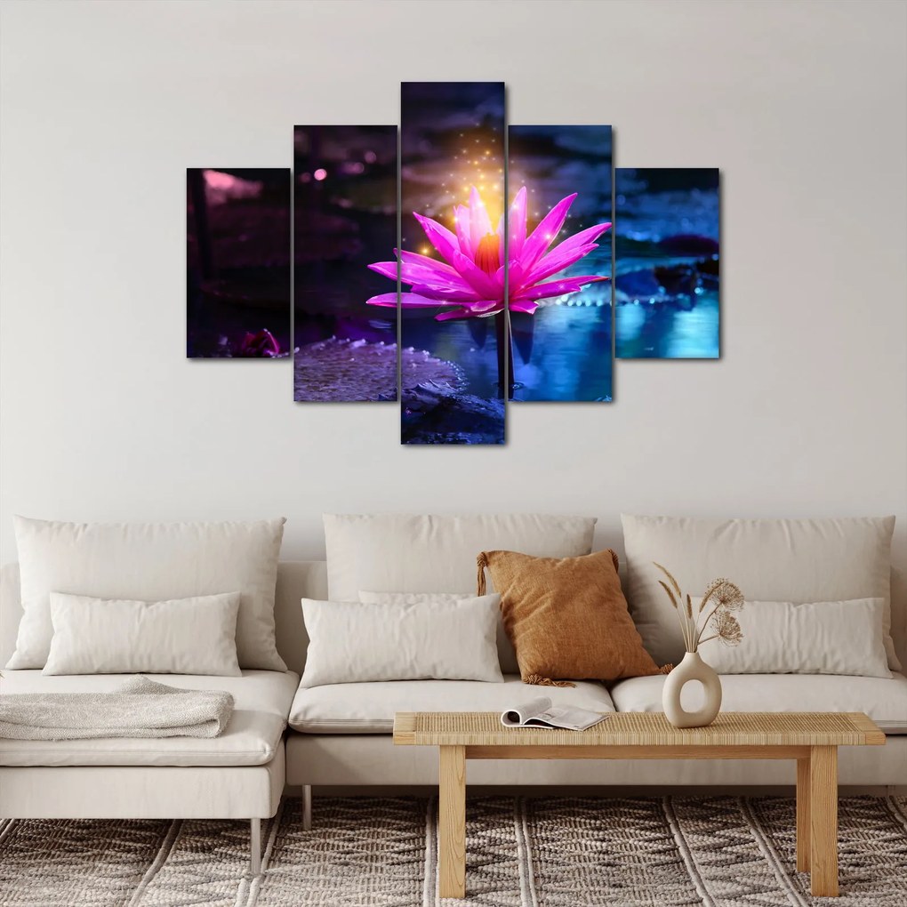 Tablou cu lotus pe apă (150x105 cm)
