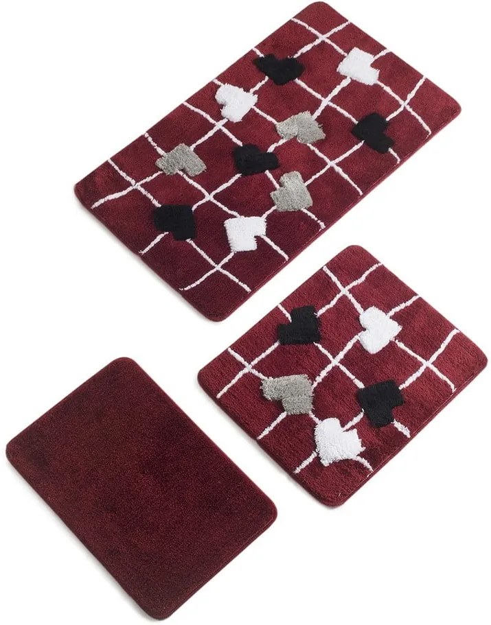 Set 3 covoare de baie Rogue Hearts