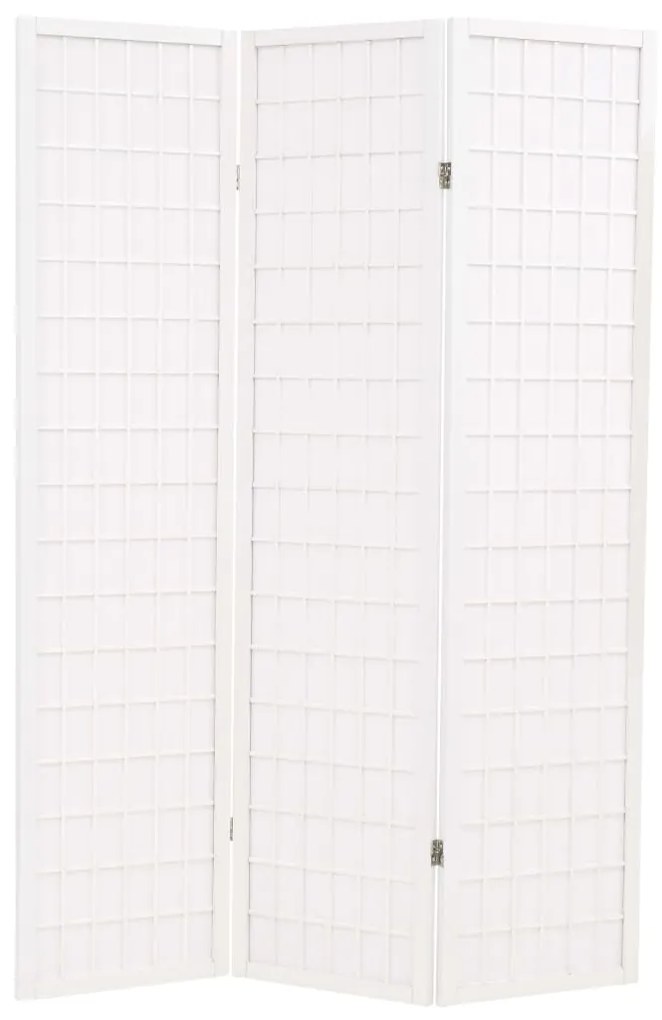245905 vidaXL Paravan pliabil cu 3 panouri, stil japonez, 120x170 cm, Alb