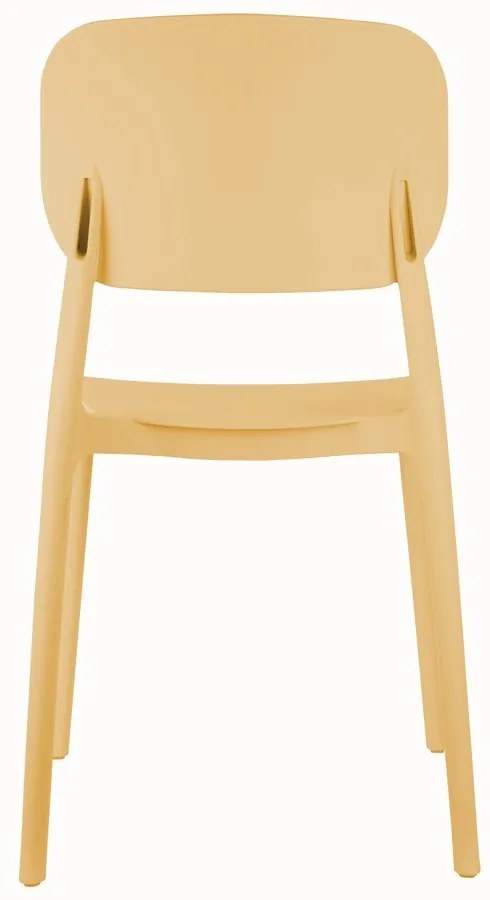 Scaun de dining galben din plastic Cheer – Leitmotiv