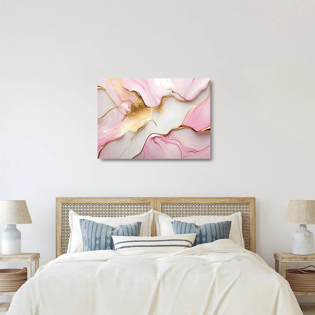 Tablou pe sticlă - Design de marmură (70x50 cm)