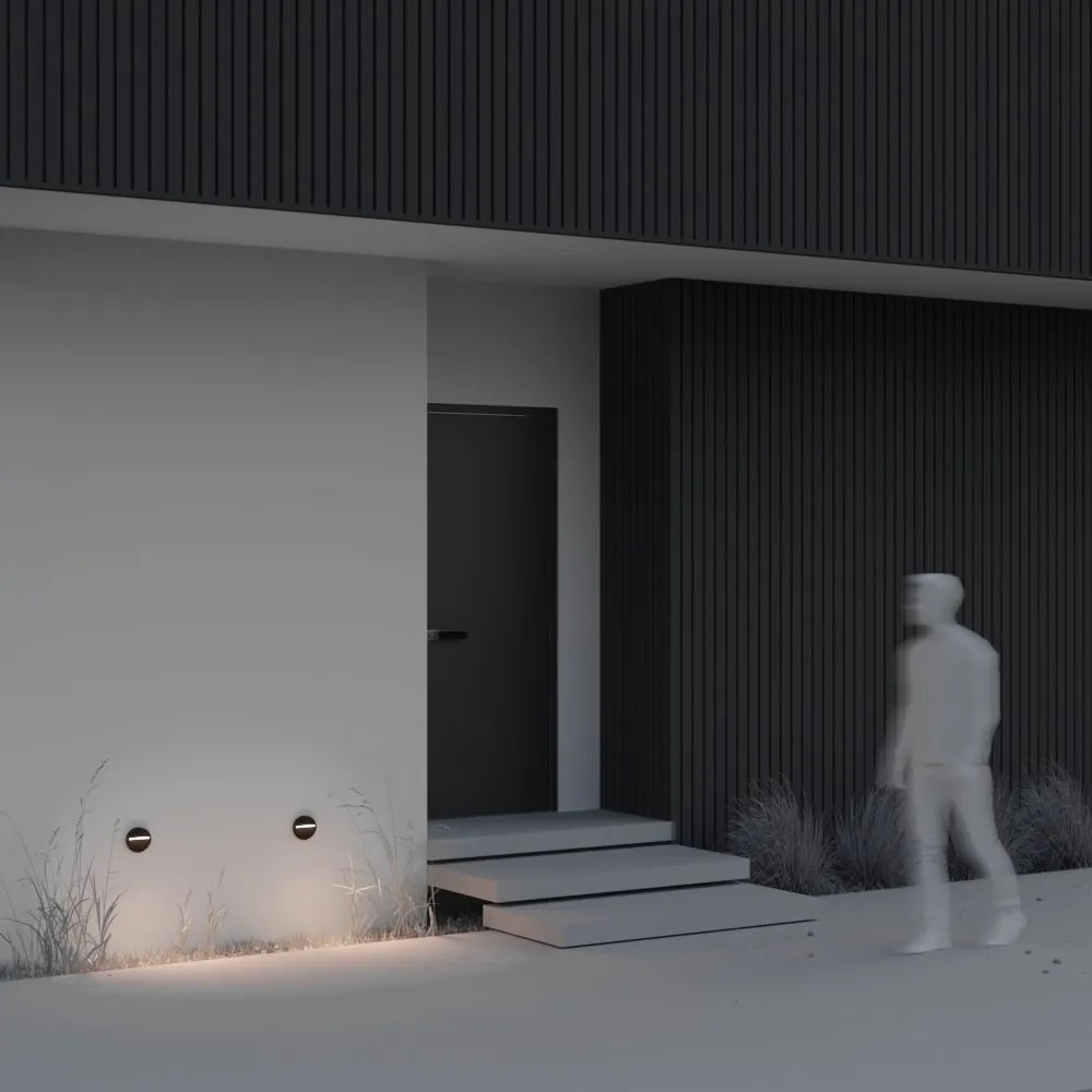 Spot LED iluminat scari sau perete exterior IP54 Mane negru