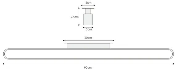 Aplică LED pentru baie Lucide 04209/18/30 MADELON LED/18W/230V IP44