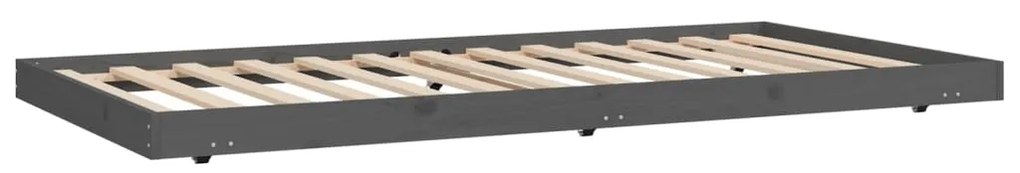 Cadru de pat, gri, 80x200 cm, lemn masiv de pin