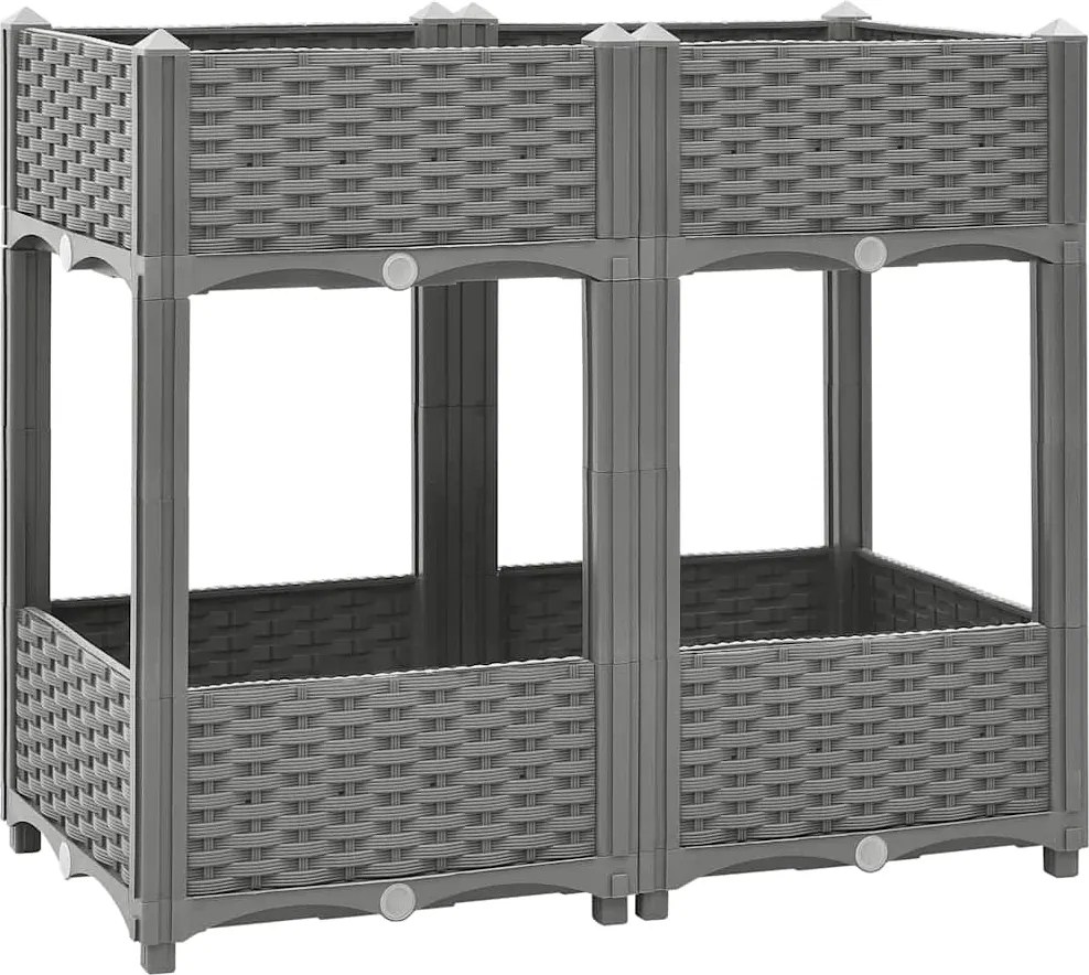 vidaXL Strat înălțat, 80x40x71 cm, polipropilenă